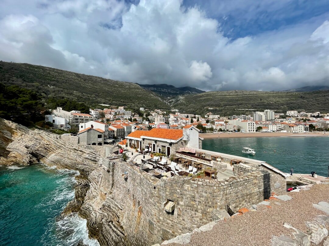 Boutique hotel terrace overlooking the Adriatic sea