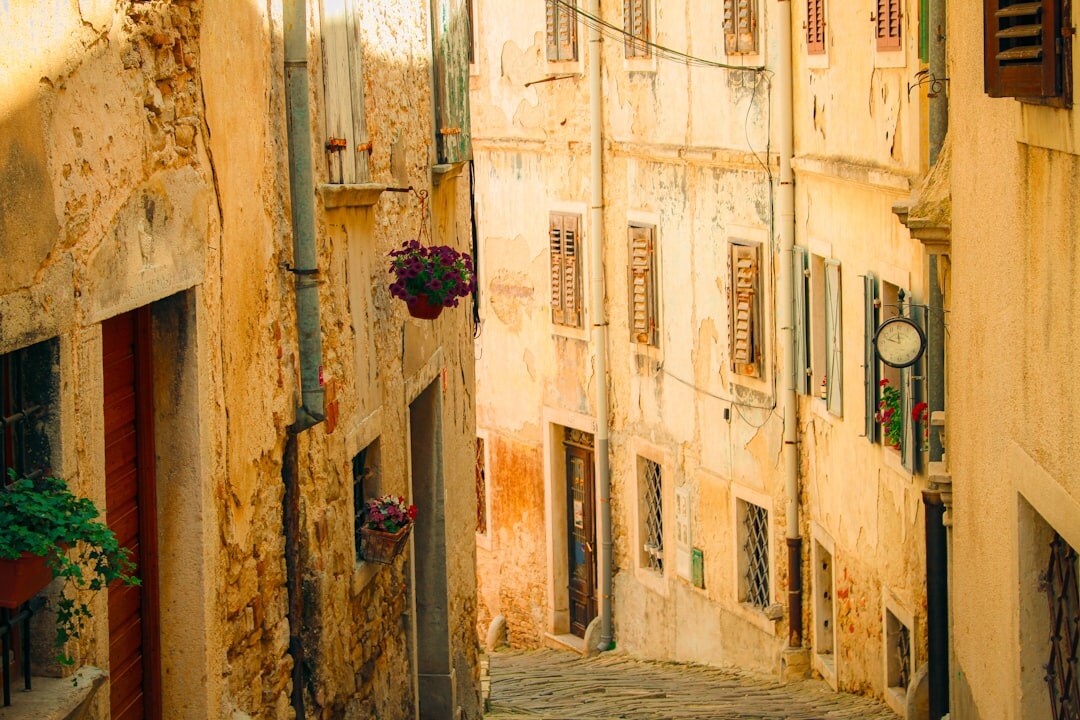 Narrow cobbled street in a Dalmatian old town