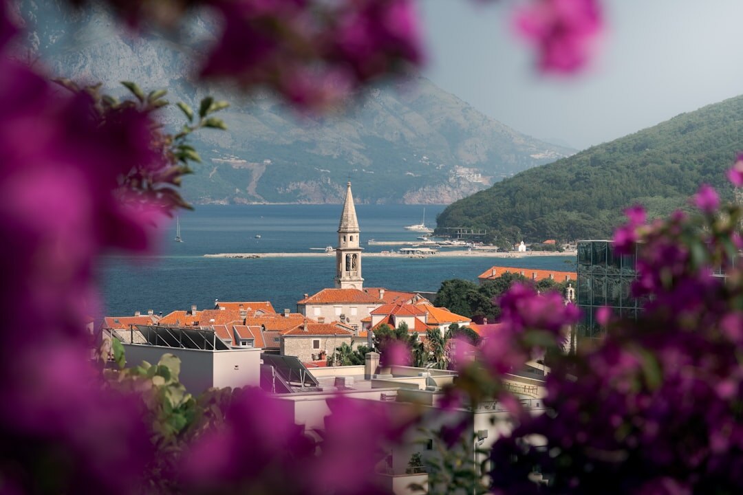 View of Split old town and harbor from the hill