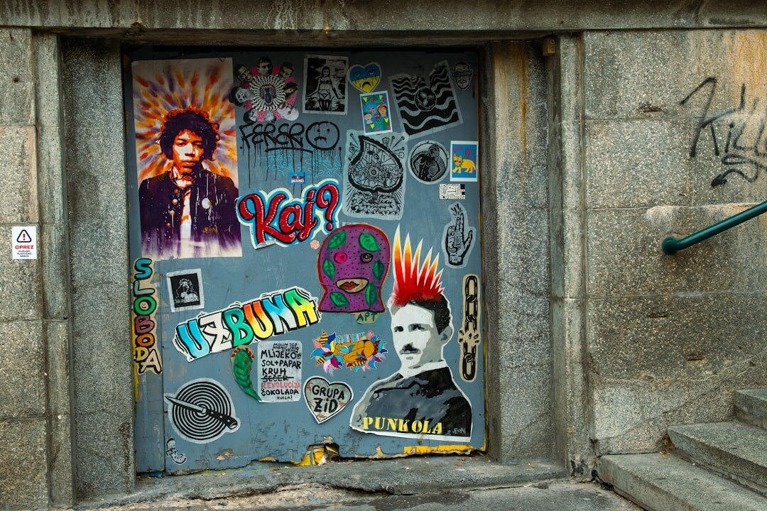 Street artist painting in Tkalciceva street Zagreb