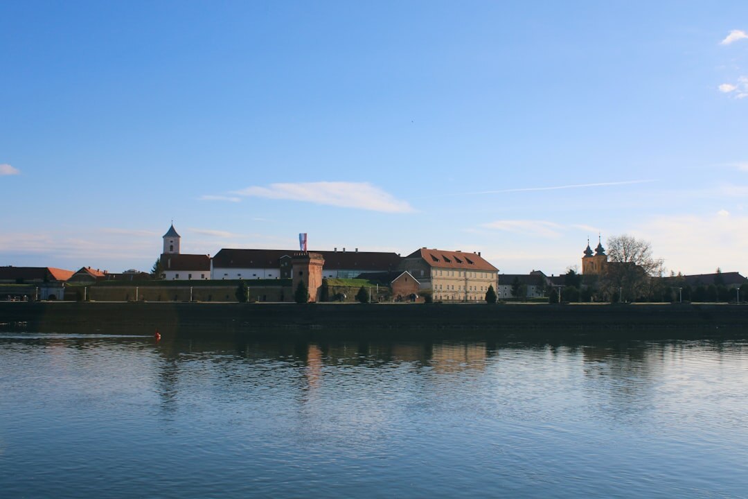 Osijek riverside promenade along the Drava river