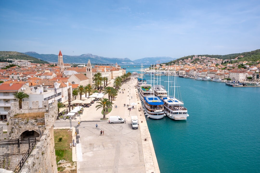 Trogir old town island surrounded by the sea