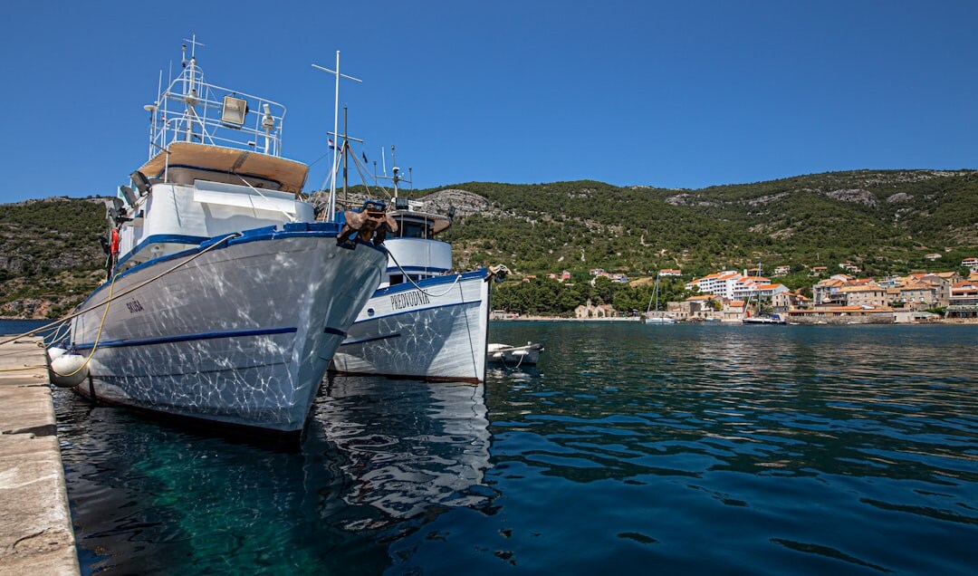 Fishing boats in Komiza harbor on the island of Vis